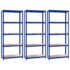 vidaXL 5-Layer Shelves 3 pcs Blue Steel and Engineered Wood - Image 2