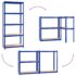 vidaXL 5-Layer Shelves 3 pcs Blue Steel and Engineered Wood - Image 9