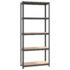vidaXL 5-Layer Storage Shelf Anthracite Steel and Engineered Wood - Image 2