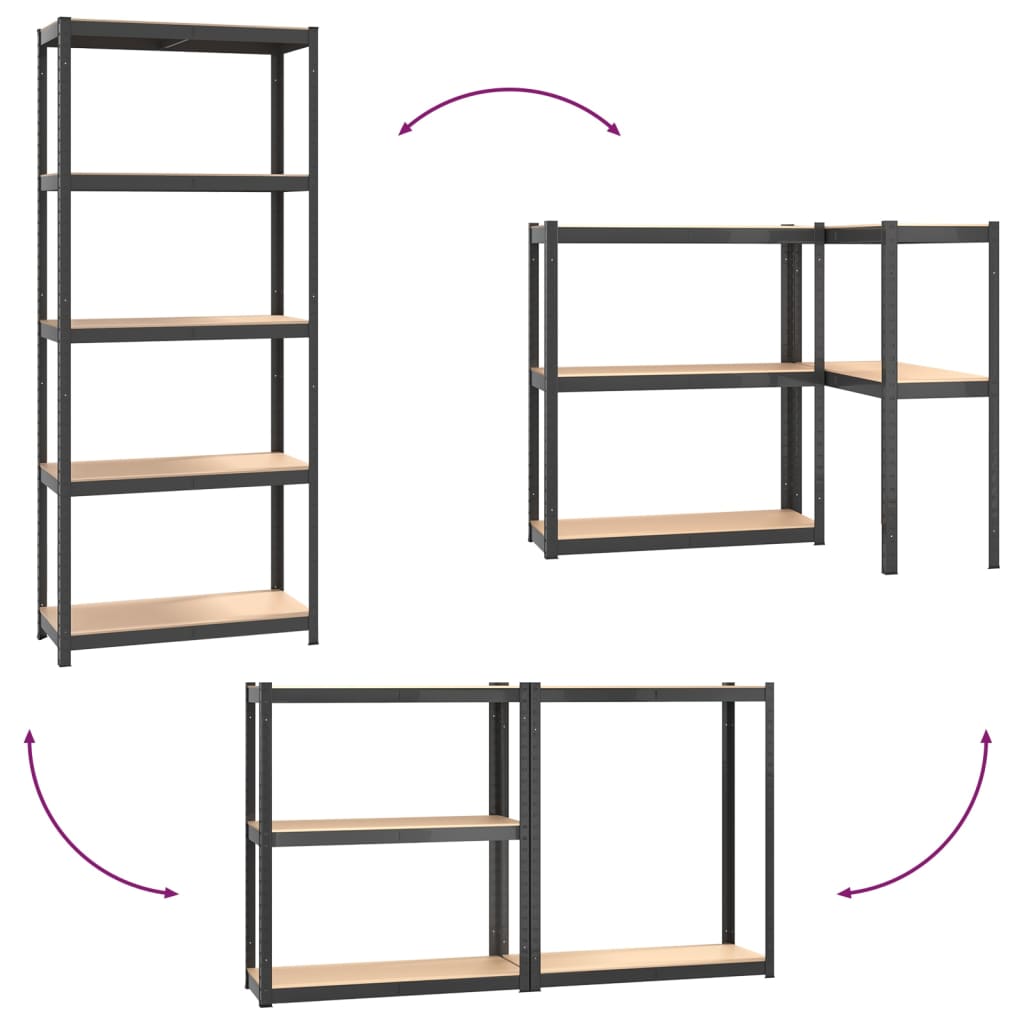 8720287138228_g_en_hd_6 vidaXL 5-Layer Storage Shelf Anthracite Steel and Engineered Wood - Image 8
