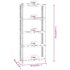 vidaXL 5-Layer Storage Shelf Anthracite Steel and Engineered Wood - Image 9