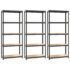 vidaXL 5-Layer Shelves 3 pcs Anthracite Steel and Engineered Wood - Image 2
