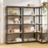 vidaXL 5-Layer Shelves 3 pcs Anthracite Steel and Engineered Wood