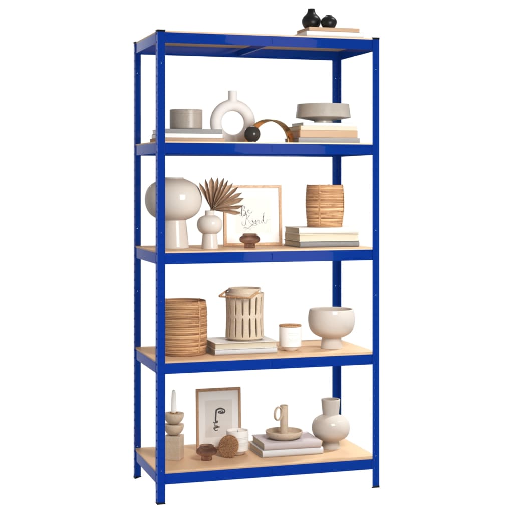 8720287138303_g_en_hd_1 vidaXL 5-Layer Shelves 2 pcs Blue Steel and Engineered Wood - Image 3