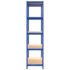 vidaXL 5-Layer Shelves 2 pcs Blue Steel and Engineered Wood - Image 6