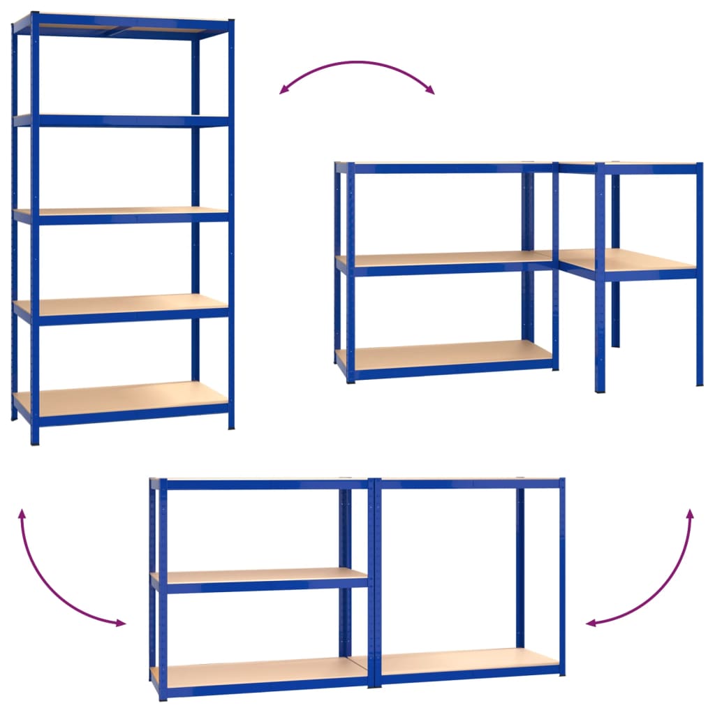 8720287138303_g_en_hd_7 vidaXL 5-Layer Shelves 2 pcs Blue Steel and Engineered Wood - Image 9