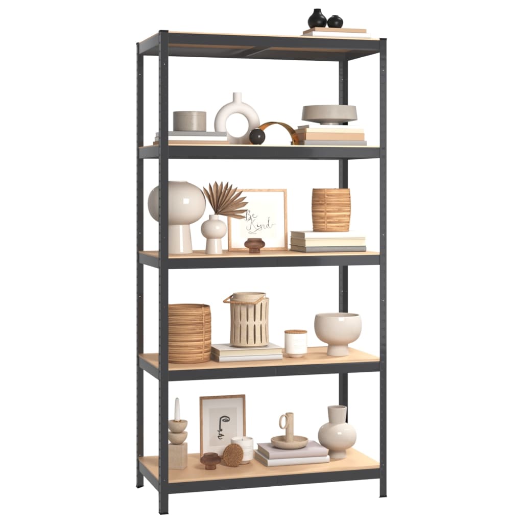 8720287138327_g_en_hd_1 vidaXL 5-Layer Shelves 2 pcs Anthracite Steel and Engineered Wood - Image 3