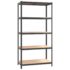 vidaXL 5-Layer Shelves 2 pcs Anthracite Steel and Engineered Wood - Image 4