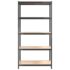 vidaXL 5-Layer Shelves 2 pcs Anthracite Steel and Engineered Wood - Image 5