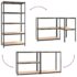 vidaXL 5-Layer Shelves 2 pcs Anthracite Steel and Engineered Wood - Image 9