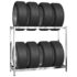 vidaXL 2-Layer Tire Racks 2 pcs Silver 110x40x110 cm Steel - Image 3