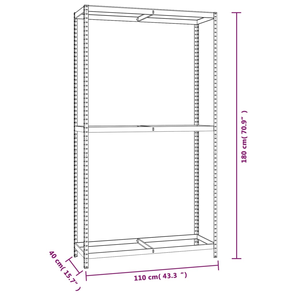 8720287138587_g_en_hd_7 vidaXL 2-Layer Tire Racks 2 pcs Silver 110x40x180 cm Steel - Image 9