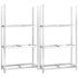 vidaXL 3-Layer Tire Racks 2 pcs Silver 110x40x200 cm Steel - Image 2