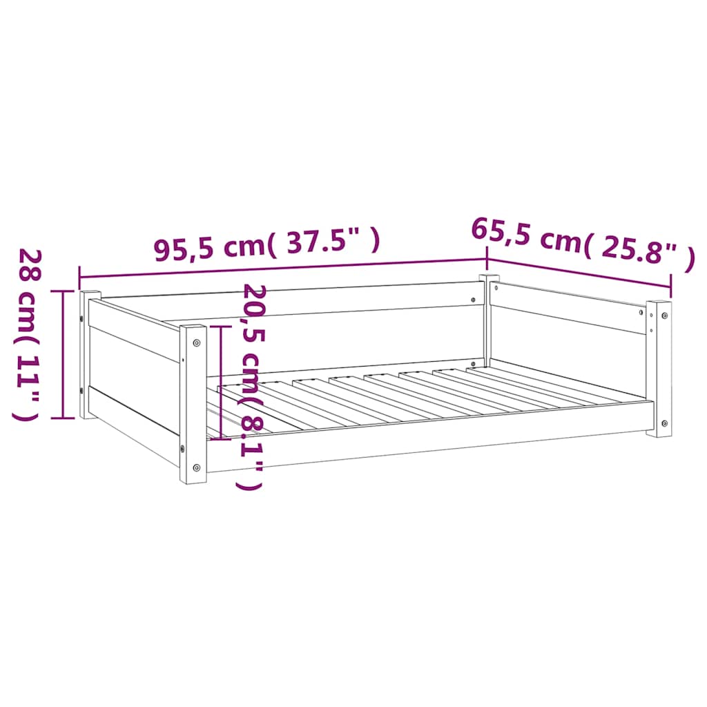 8720287140436_g_en_hd_6 vidaXL Dog Bed White 95.5x65.5x28 cm Solid Pine Wood - Image 8