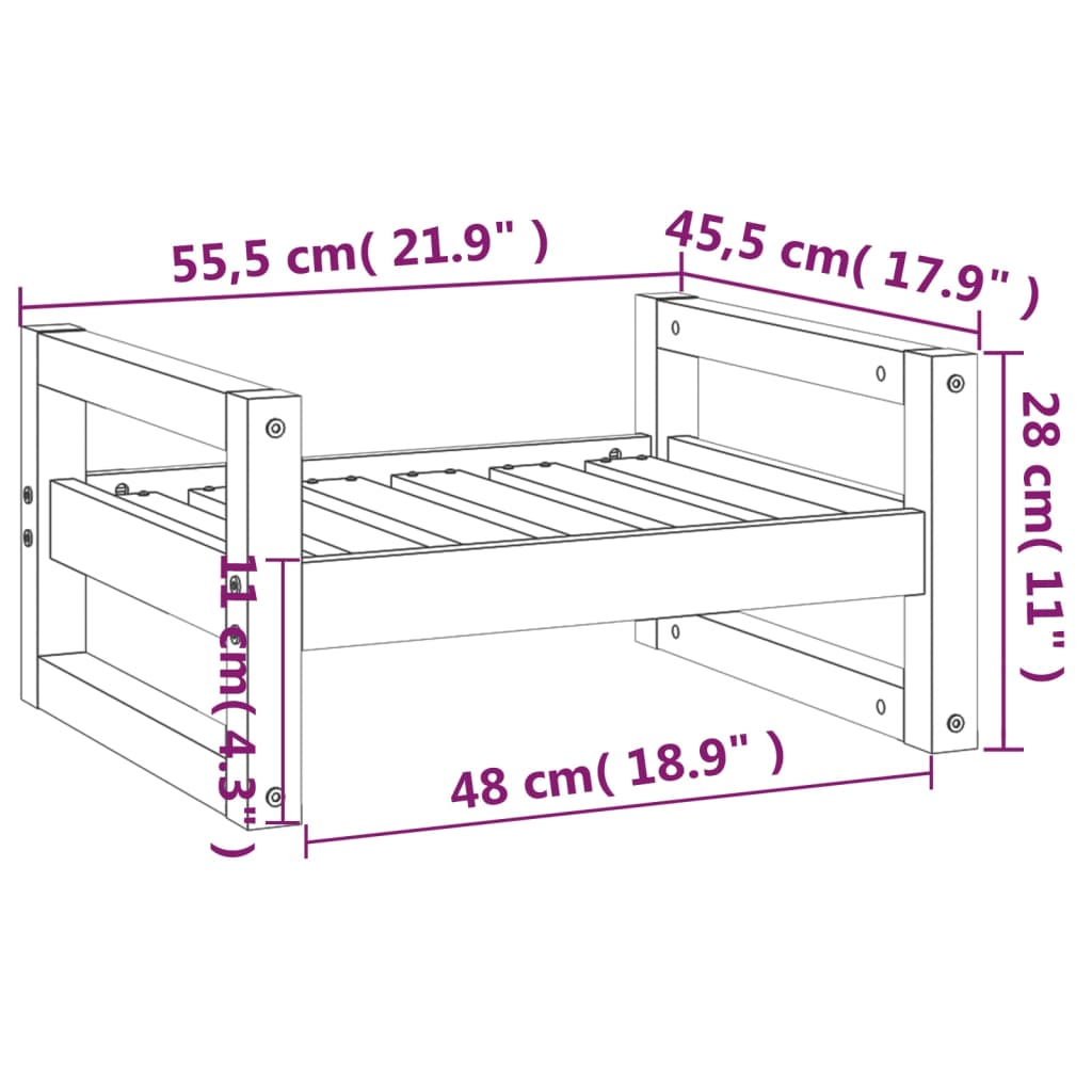 8720287140535_g_en_hd_6 vidaXL Dog Bed White 55.5x45.5x28 cm Solid Pine Wood - Image 8