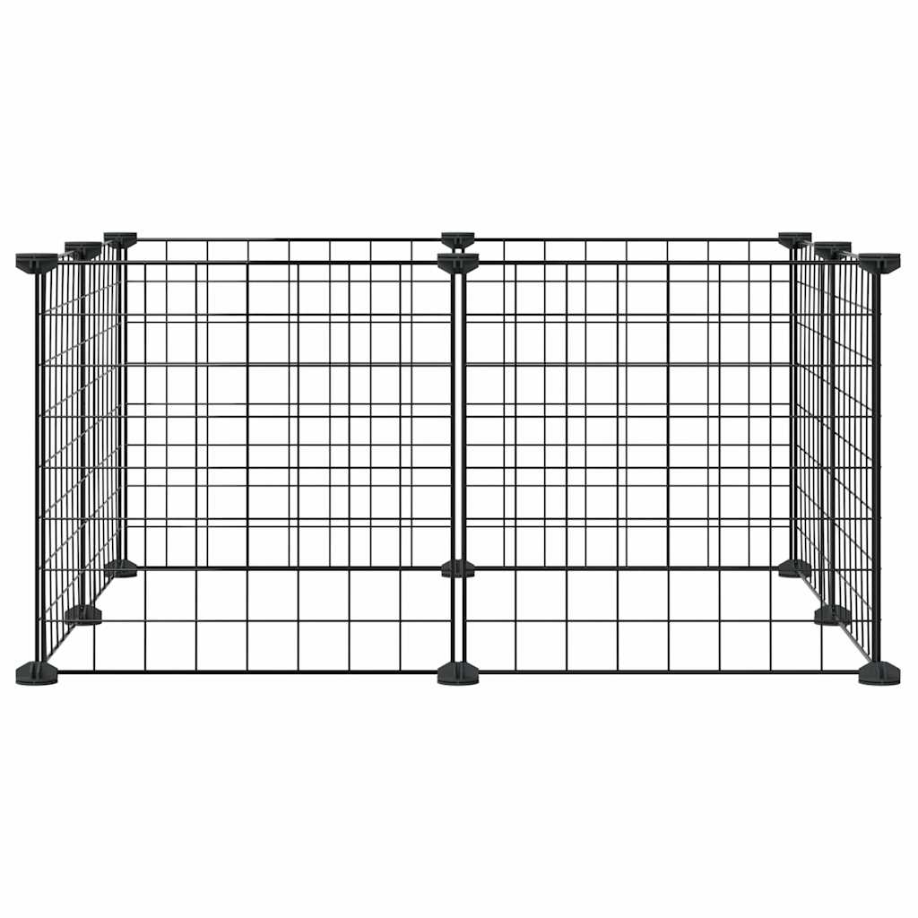 8720287140863_a_en_hd_1 vidaXL 8-Panel Pet Cage Black 35x35 cm Steel - Image 2