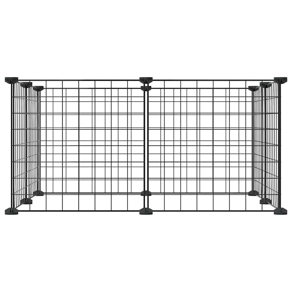 8720287140863_g_en_hd_1 vidaXL 8-Panel Pet Cage Black 35x35 cm Steel - Image 3