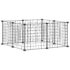 vidaXL 8-Panel Pet Cage Black 35x35 cm Steel - Image 4