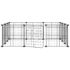vidaXL 12-Panel Pet Cage with Door Black 35x35 cm Steel - Image 2