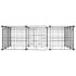vidaXL 12-Panel Pet Cage with Door Black 35x35 cm Steel - Image 3