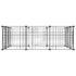 vidaXL 12-Panel Pet Cage with Door Black 35x35 cm Steel - Image 5
