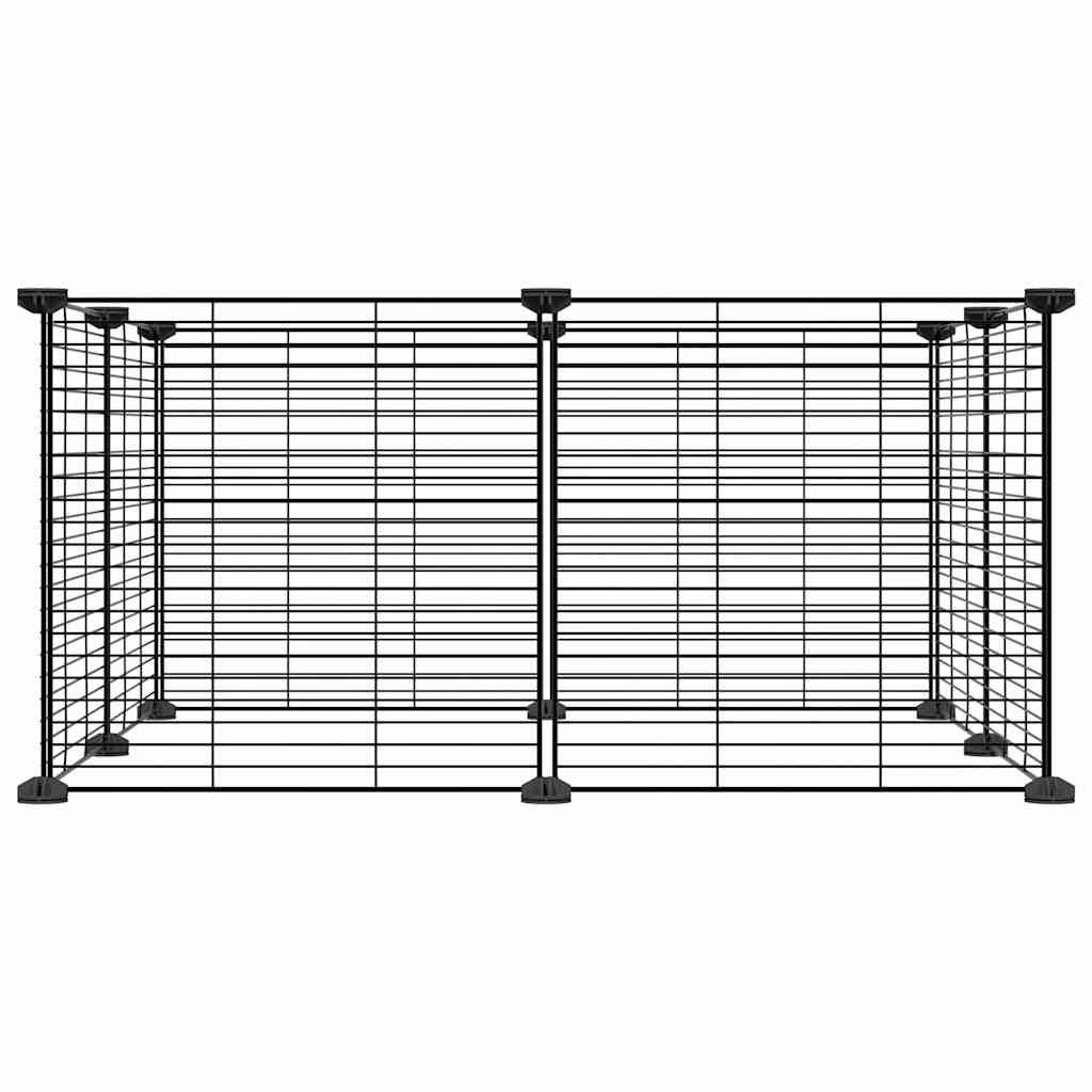 8720287140894_g_en_hd_1 vidaXL 8-Panel Pet Cage Black 35x35 cm Steel - Image 3