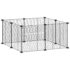 vidaXL 8-Panel Pet Cage Black 35x35 cm Steel - Image 4
