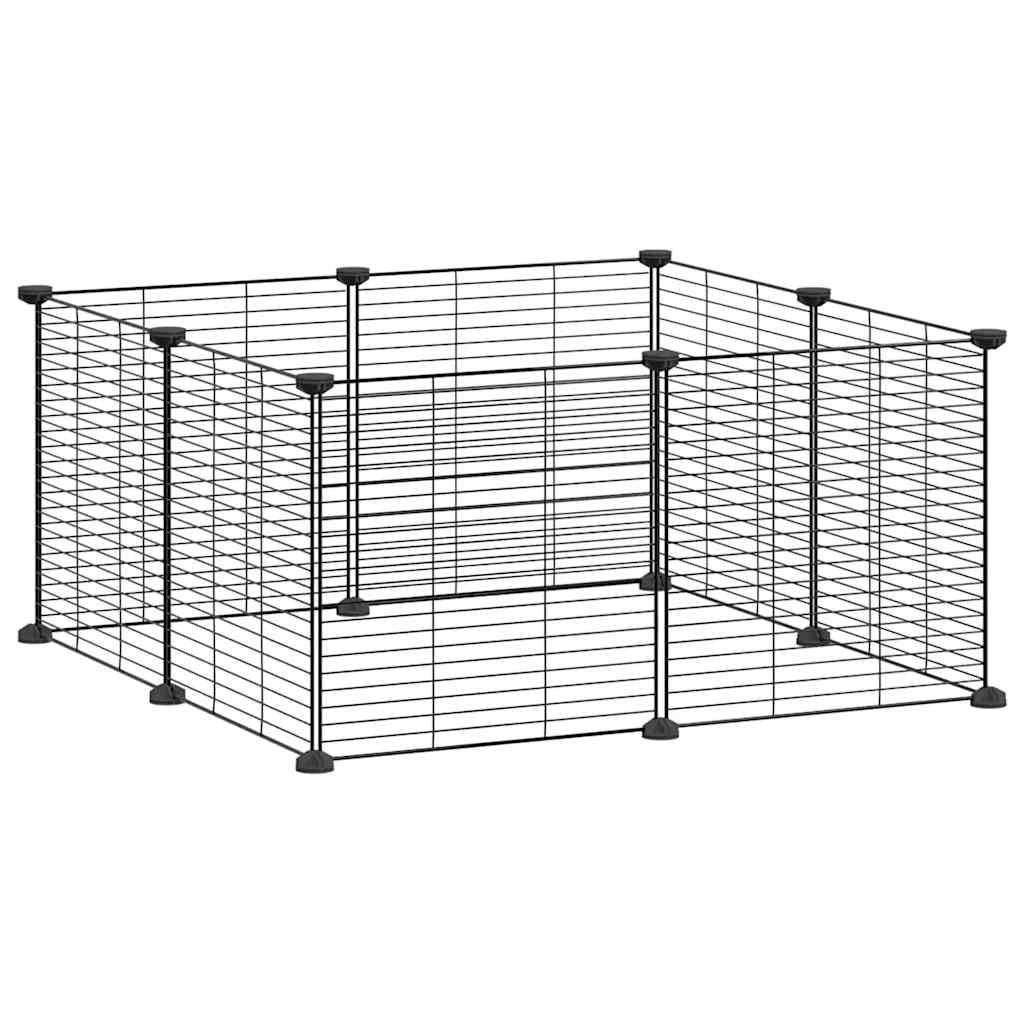 8720287140894_g_en_hd_2 vidaXL 8-Panel Pet Cage Black 35x35 cm Steel - Image 4
