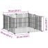 vidaXL 8-Panel Pet Cage Black 35x35 cm Steel - Image 6