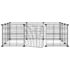 vidaXL 12-Panel Pet Cage with Door Black 35x35 cm Steel - Image 2