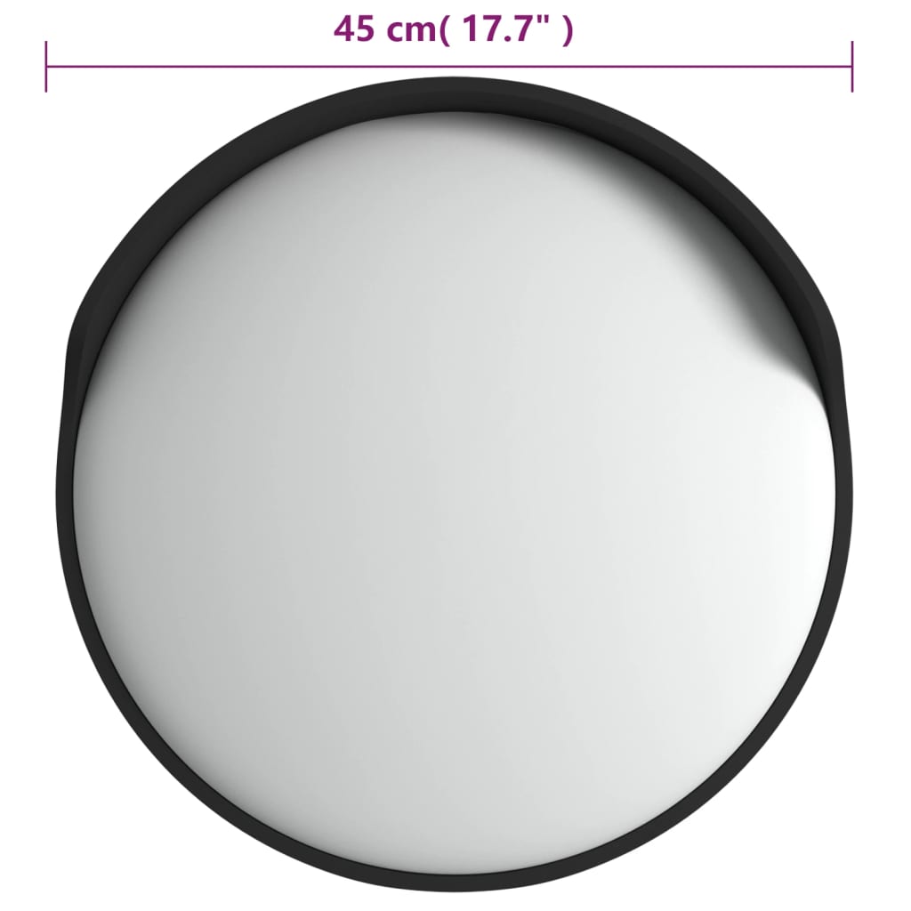 8720287143277_g_en_hd_6 vidaXL Outdoor Convex Traffic Mirror Black Ø45 cm Polycarbonate - Image 8
