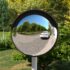 vidaXL Outdoor Convex Traffic Mirror Black Ø45 cm Polycarbonate