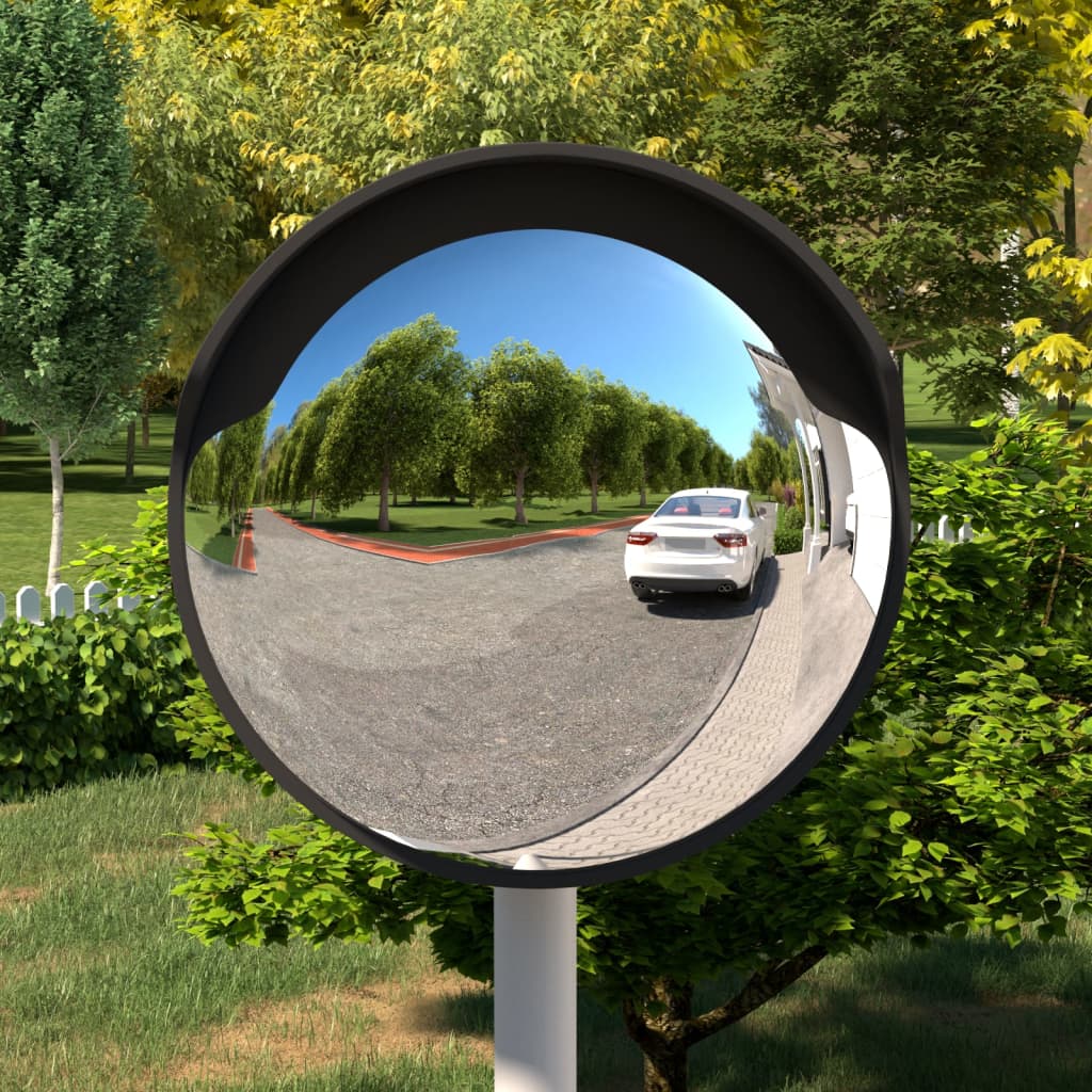 8720287143277_m_en_hd_1 vidaXL Outdoor Convex Traffic Mirror Black Ø45 cm Polycarbonate - Image 1