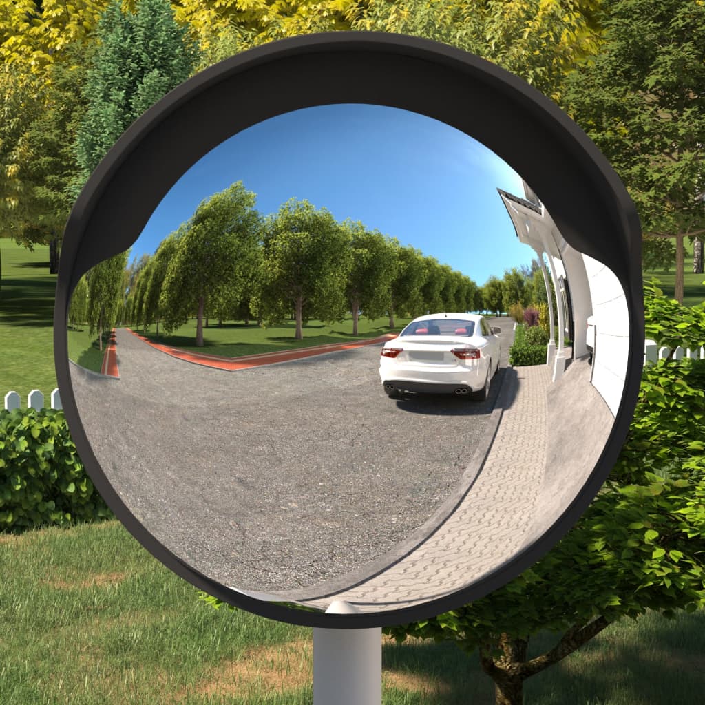 8720287143284_m_en_hd_1 vidaXL Outdoor Convex Traffic Mirror Black Ø60 cm Polycarbonate - Image 1