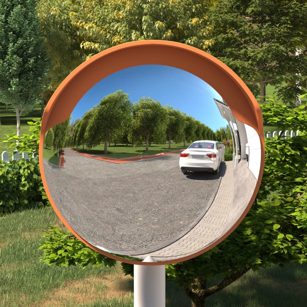 8720287143291_m_en_hd_1 vidaXL Outdoor Convex Traffic Mirror Orange Ø30 cm Polycarbonate - Image 1
