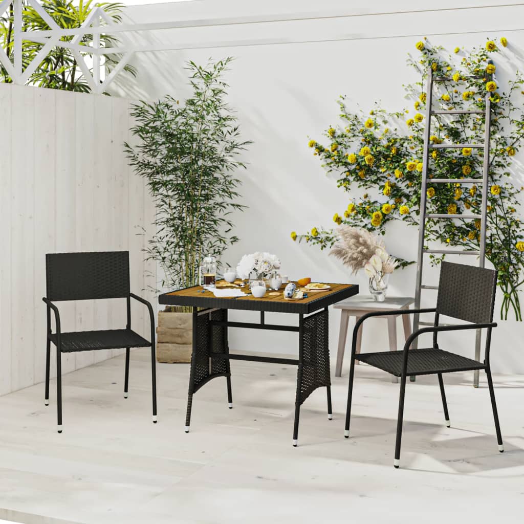8720287145172_m_en_hd_1 vidaXL 3 Piece Outdoor Dining Set Poly Rattan Black - Image 1