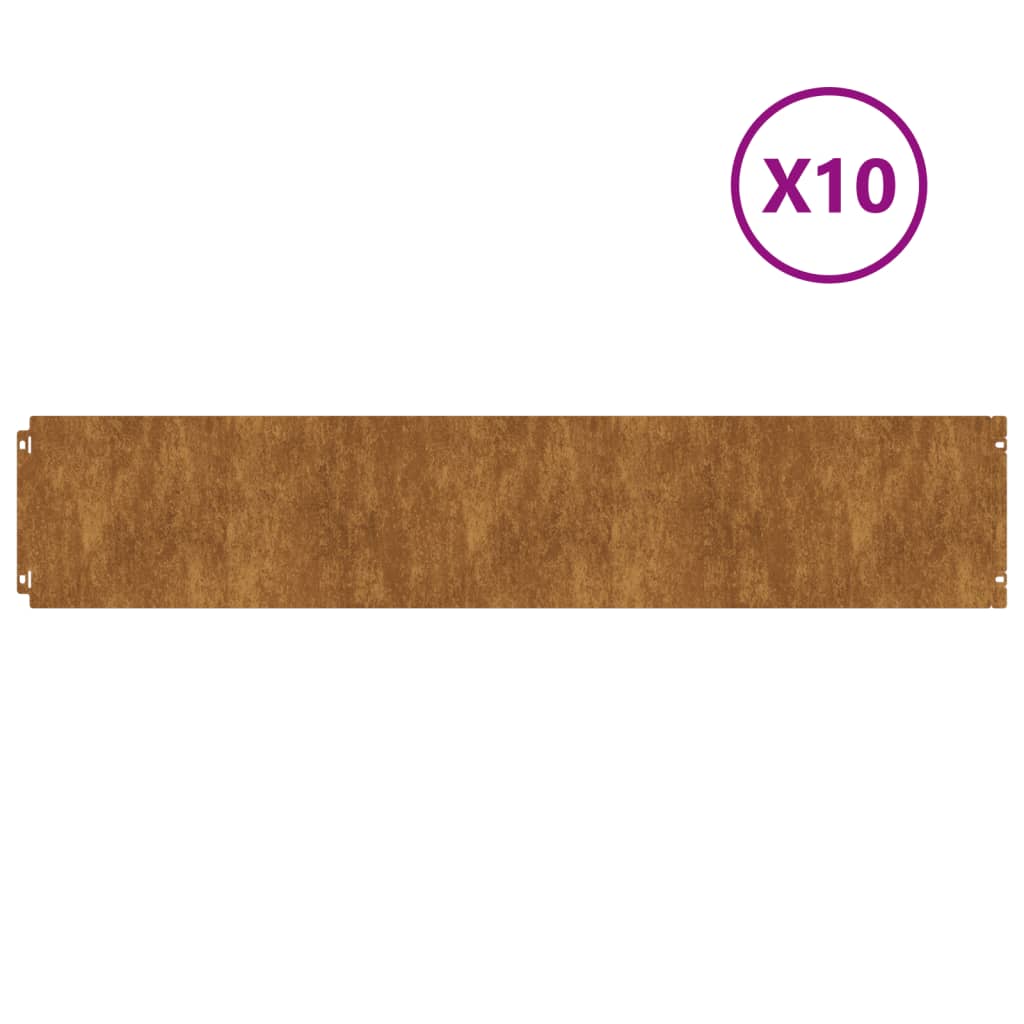 8720287145646_a_en_hd_1 vidaXL Lawn Edgings 10 pcs 20x103 cm Flexible Corten steel - Image 2