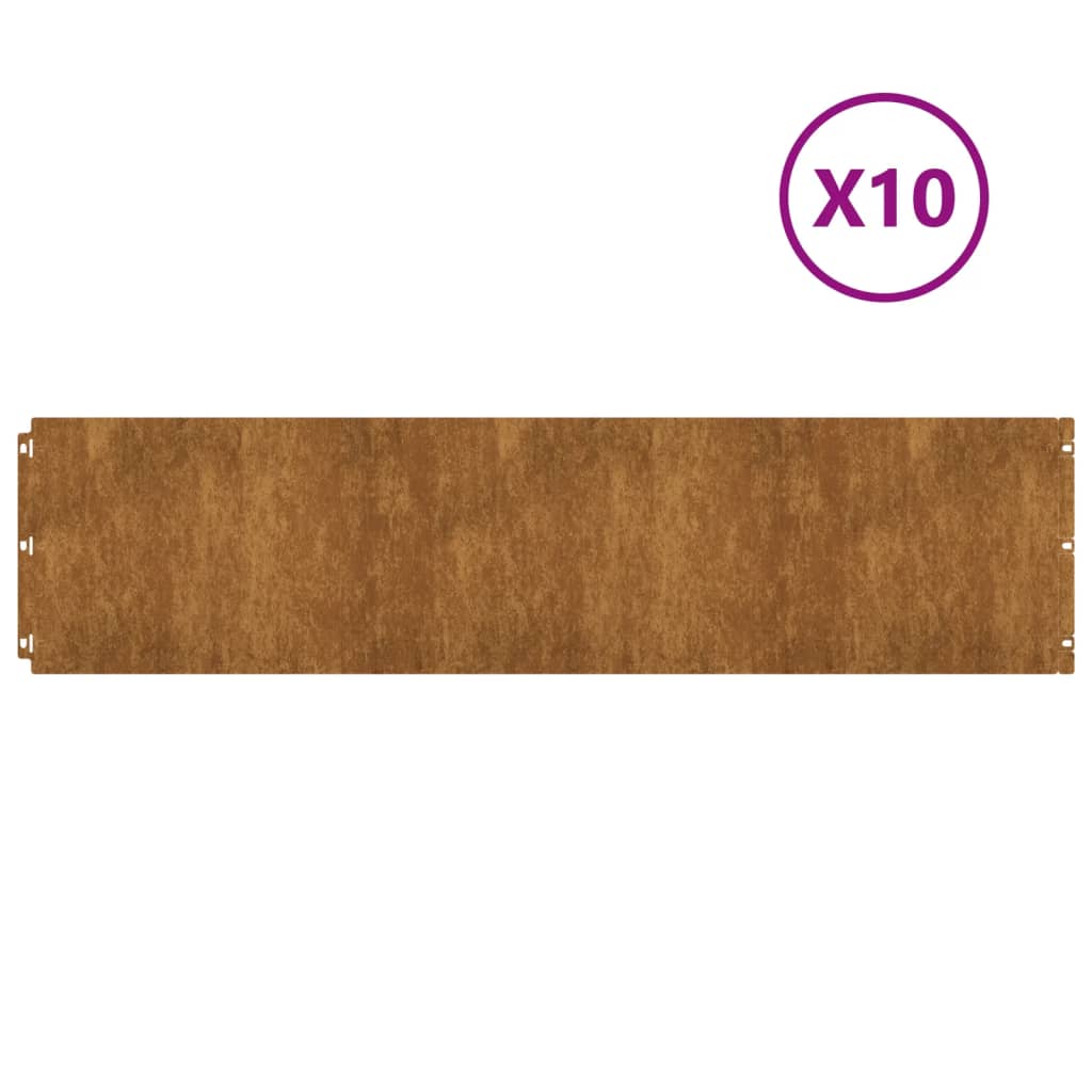 8720287145660_a_en_hd_1 vidaXL Lawn Edgings 10 pcs 25x103 cm Flexible Corten steel - Image 2