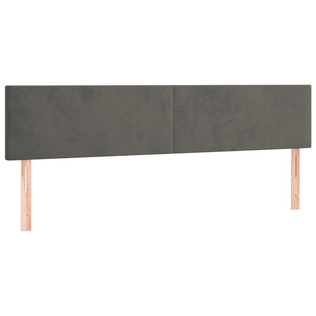 8720287146636_a_en_hd_1 vidaXL Headboards 2 pcs Dark Grey 80 cm Velvet - Image 2