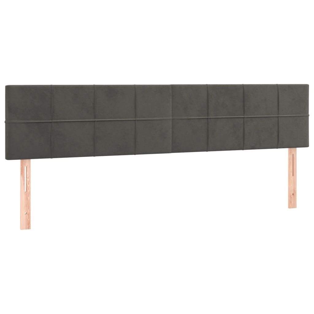 8720287149415_a_en_hd_1 vidaXL Headboards 2 pcs Dark Grey 100x5x78/88 cm Velvet - Image 2