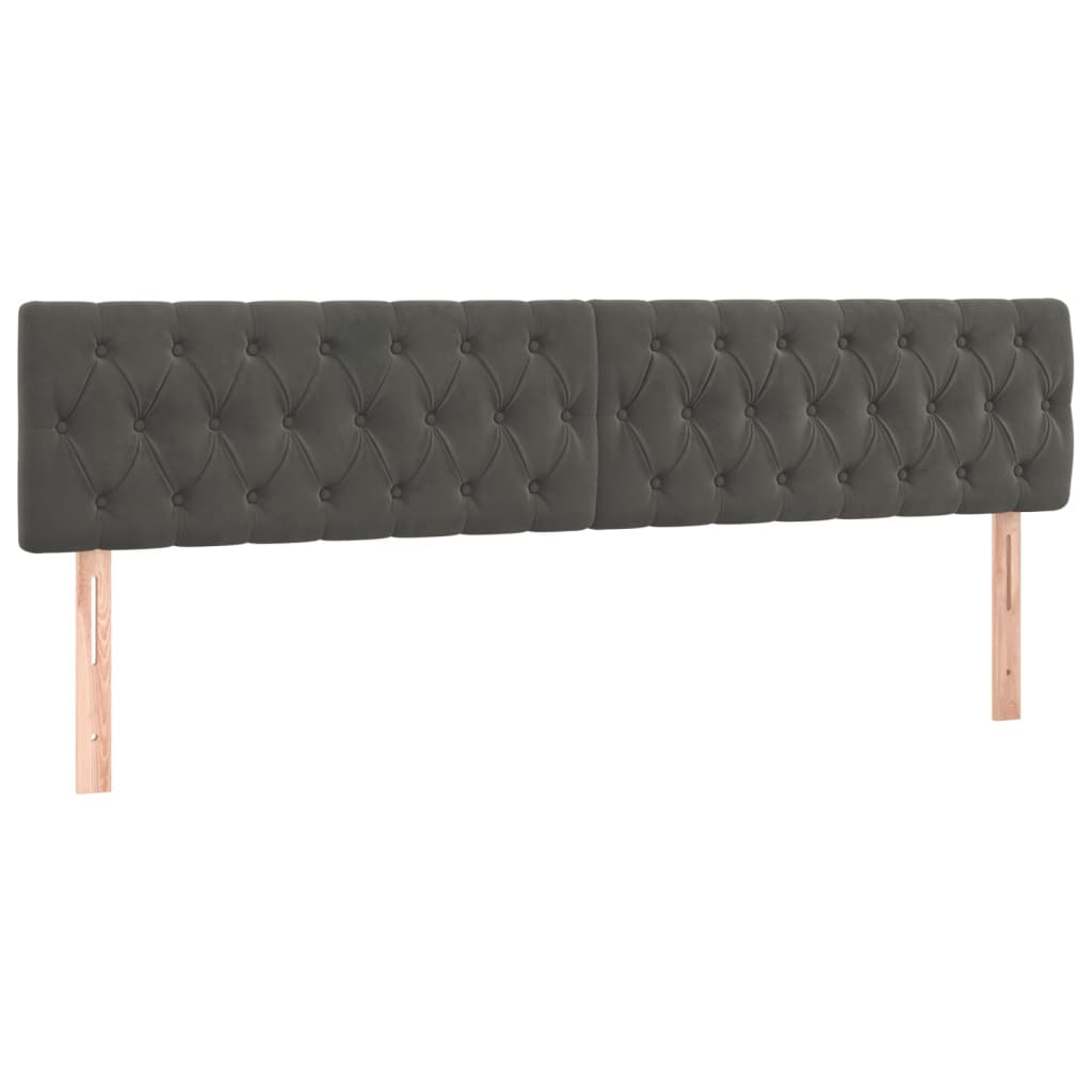 8720287152354_a_en_hd_1 vidaXL Headboards 2 pcs Dark Grey 100 cm Velvet - Image 2