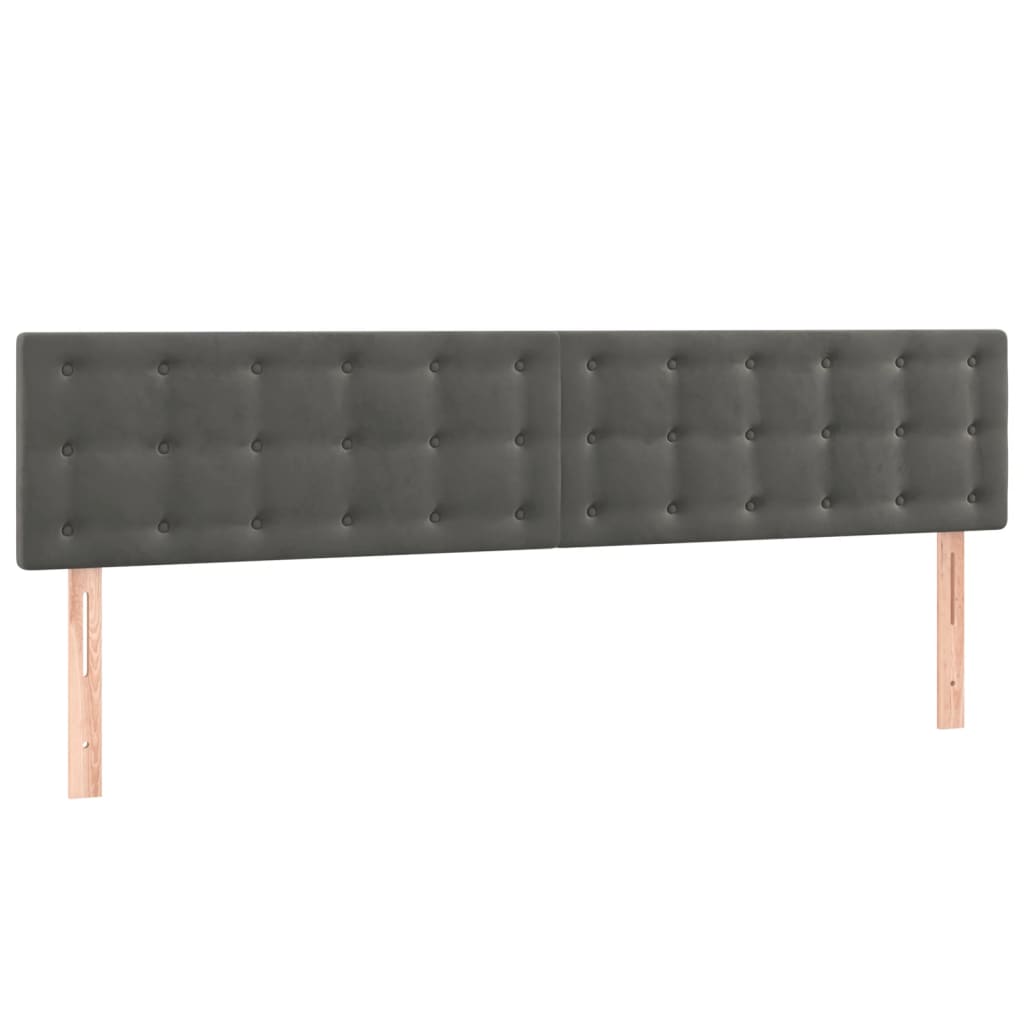 8720287153757_a_en_hd_1 vidaXL Headboards 2 pcs Dark Grey 100 cm Velvet - Image 2
