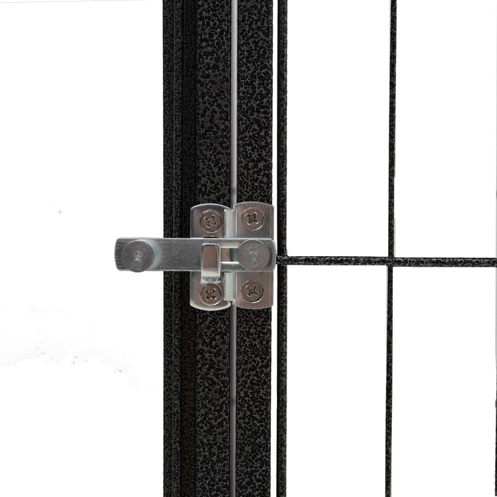 8720287158653_g_en_hd_3 vidaXL Dog Playpen 6 Panels Black 50x100 cm Powder-coated Steel - Image 4