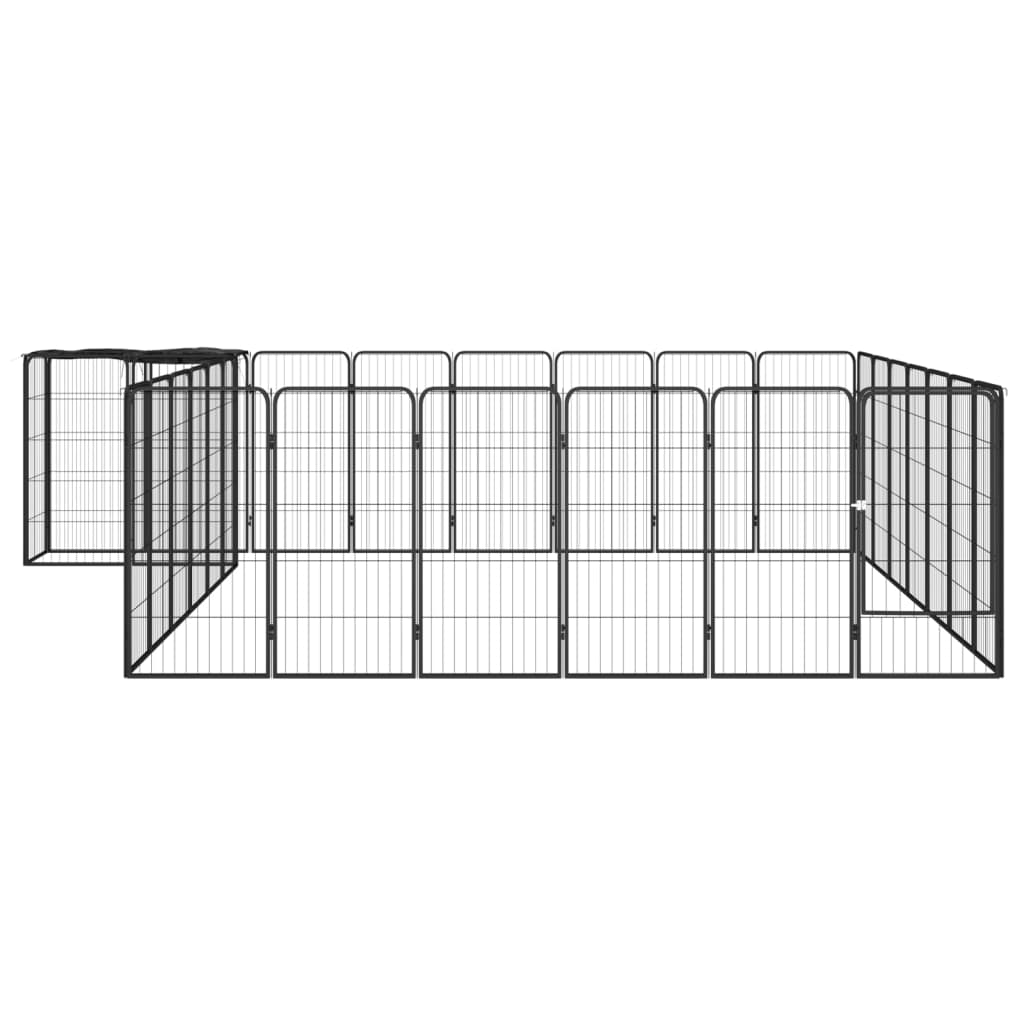 8720287158868_g_en_hd_1 vidaXL 30-Panel Dog Playpen Black 50x100 cm Powder-coated Steel - Image 2