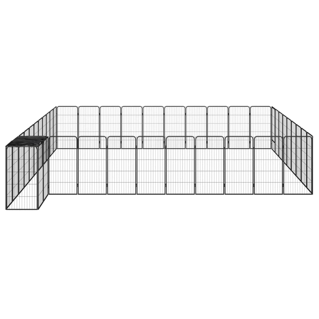 8720287158899_g_en_hd_2 vidaXL 42-Panel Dog Playpen Black 50x100 cm Powder-coated Steel - Image 3