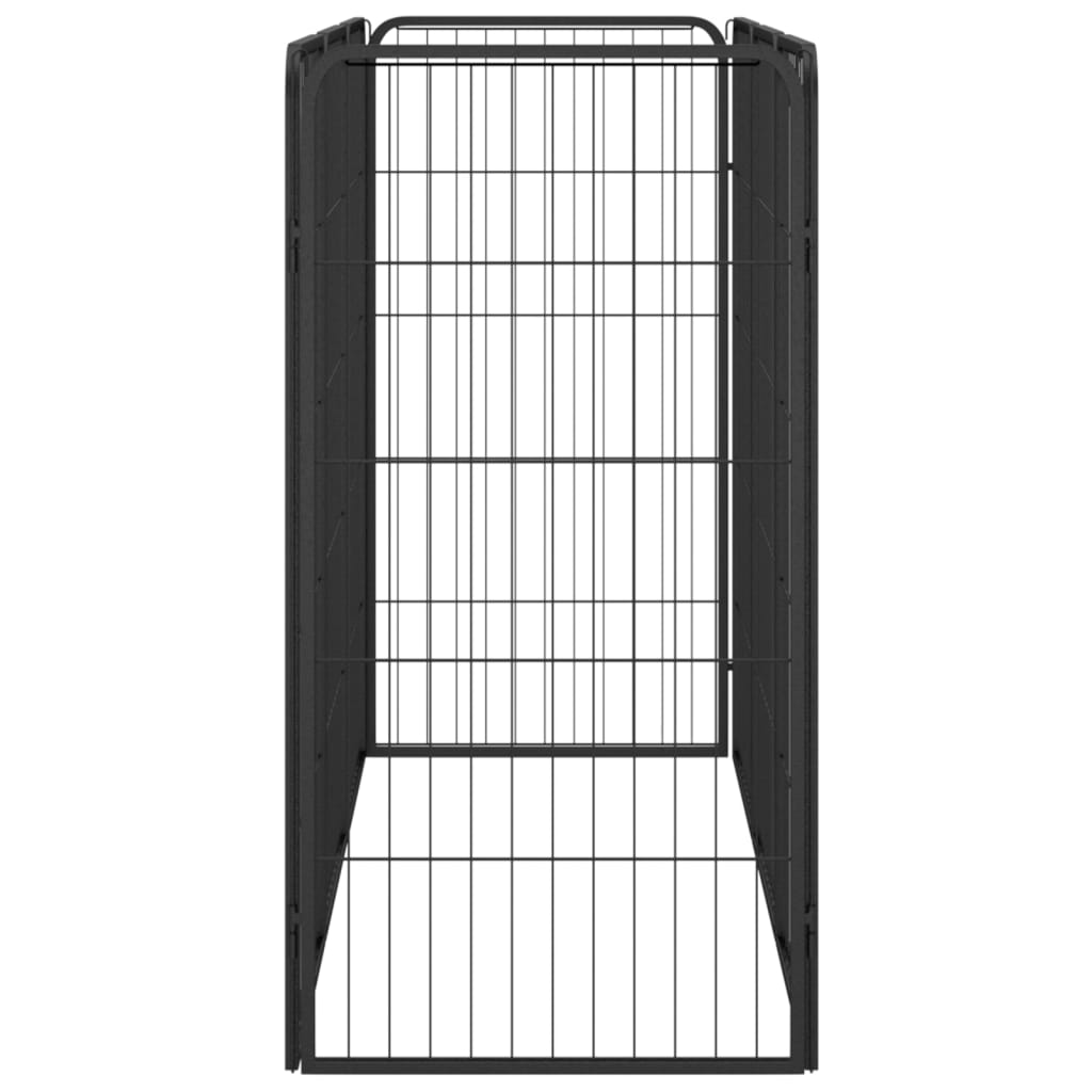 8720287158912_g_en_hd_3 vidaXL 8-Panel Dog Playpen Black 50x100 cm Powder-coated Steel - Image 4