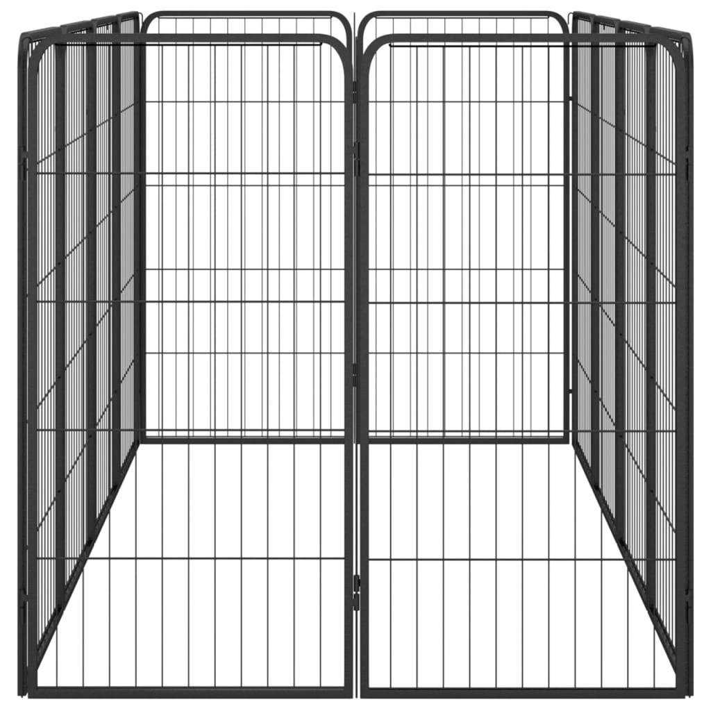 8720287158929_g_en_hd_3 vidaXL 12-Panel Dog Playpen Black 50x100 cm Powder-coated Steel - Image 4