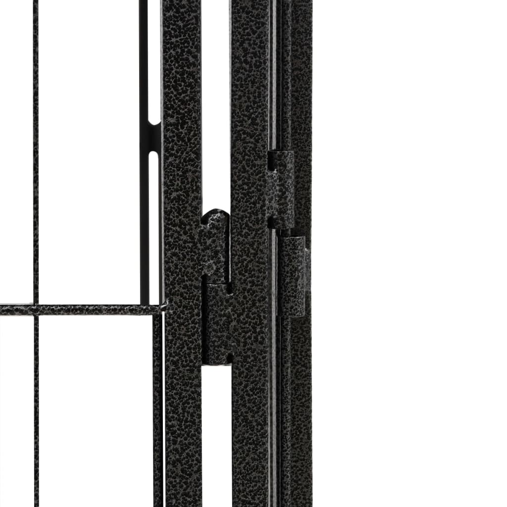 8720287158929_g_en_hd_4 vidaXL 12-Panel Dog Playpen Black 50x100 cm Powder-coated Steel - Image 5