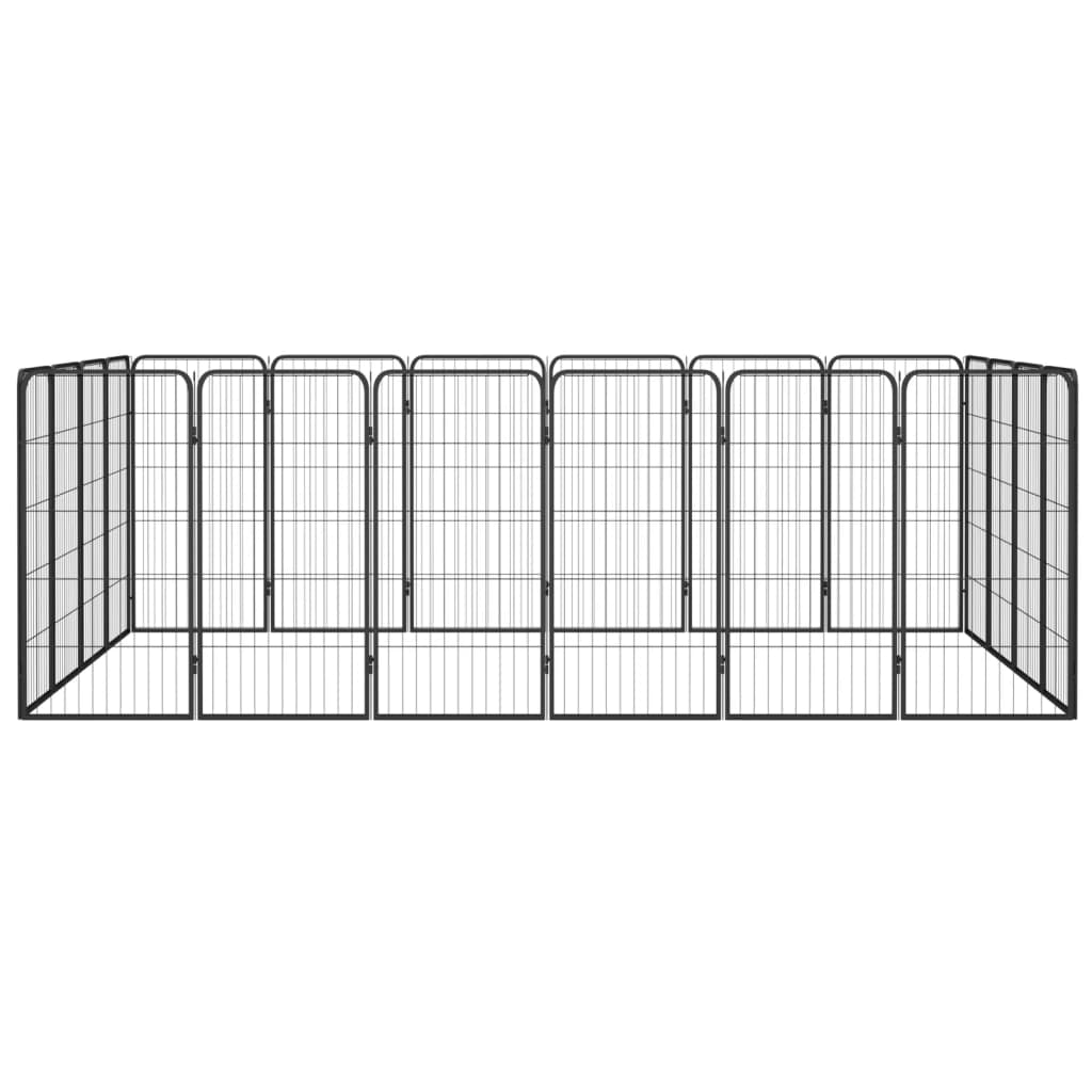 8720287158943_g_en_hd_1 vidaXL 20-Panel Dog Playpen Black 50x100 cm Powder-coated Steel - Image 2