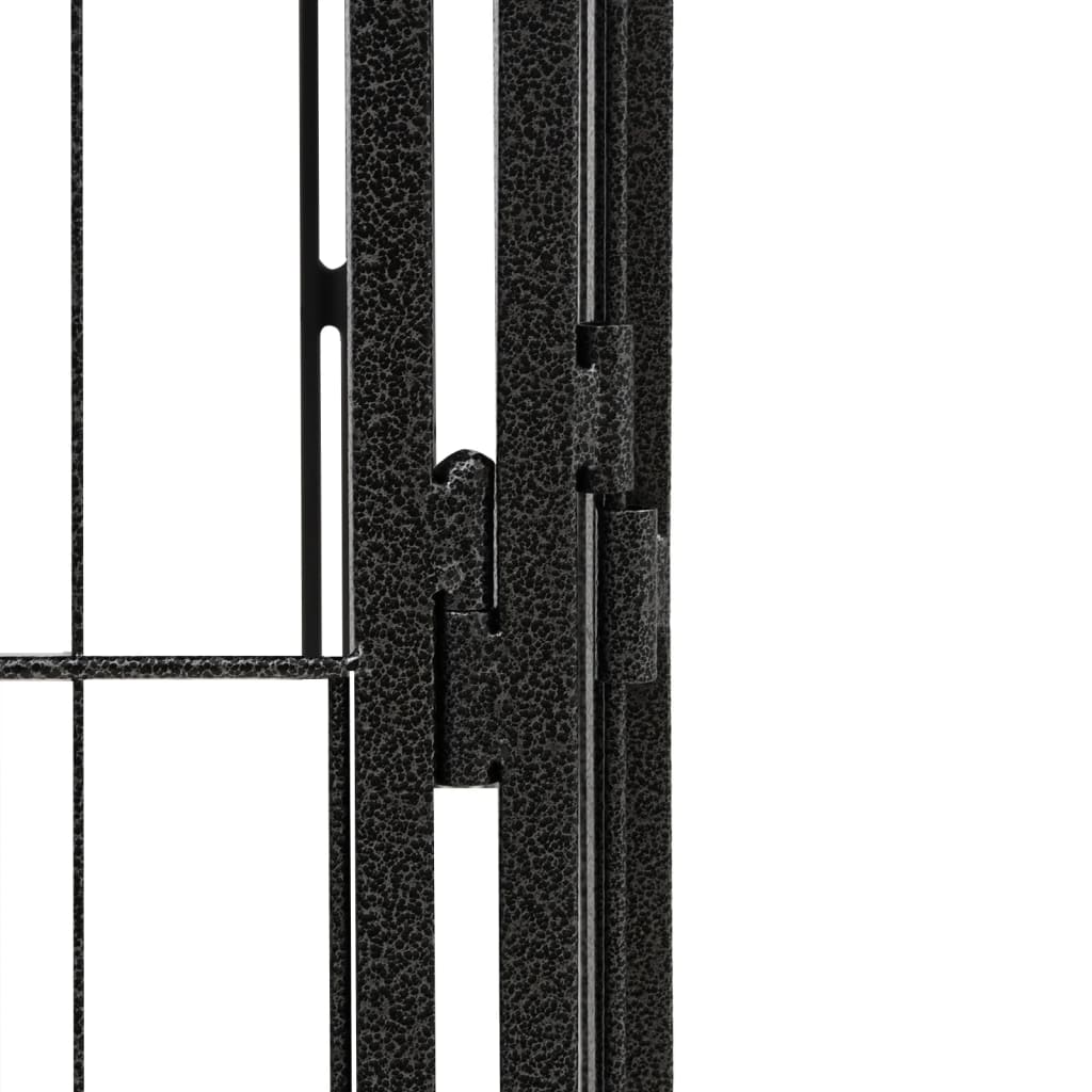 8720287158943_g_en_hd_4 vidaXL 20-Panel Dog Playpen Black 50x100 cm Powder-coated Steel - Image 5